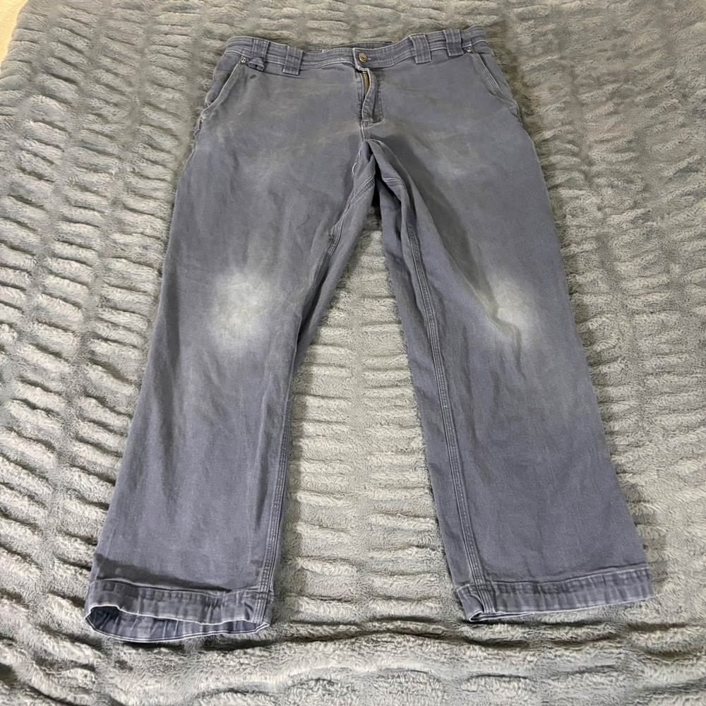 Duluth Trading Co Flex Fire Hose Standard Fit Gray Work Carpenter Pants 36x30
